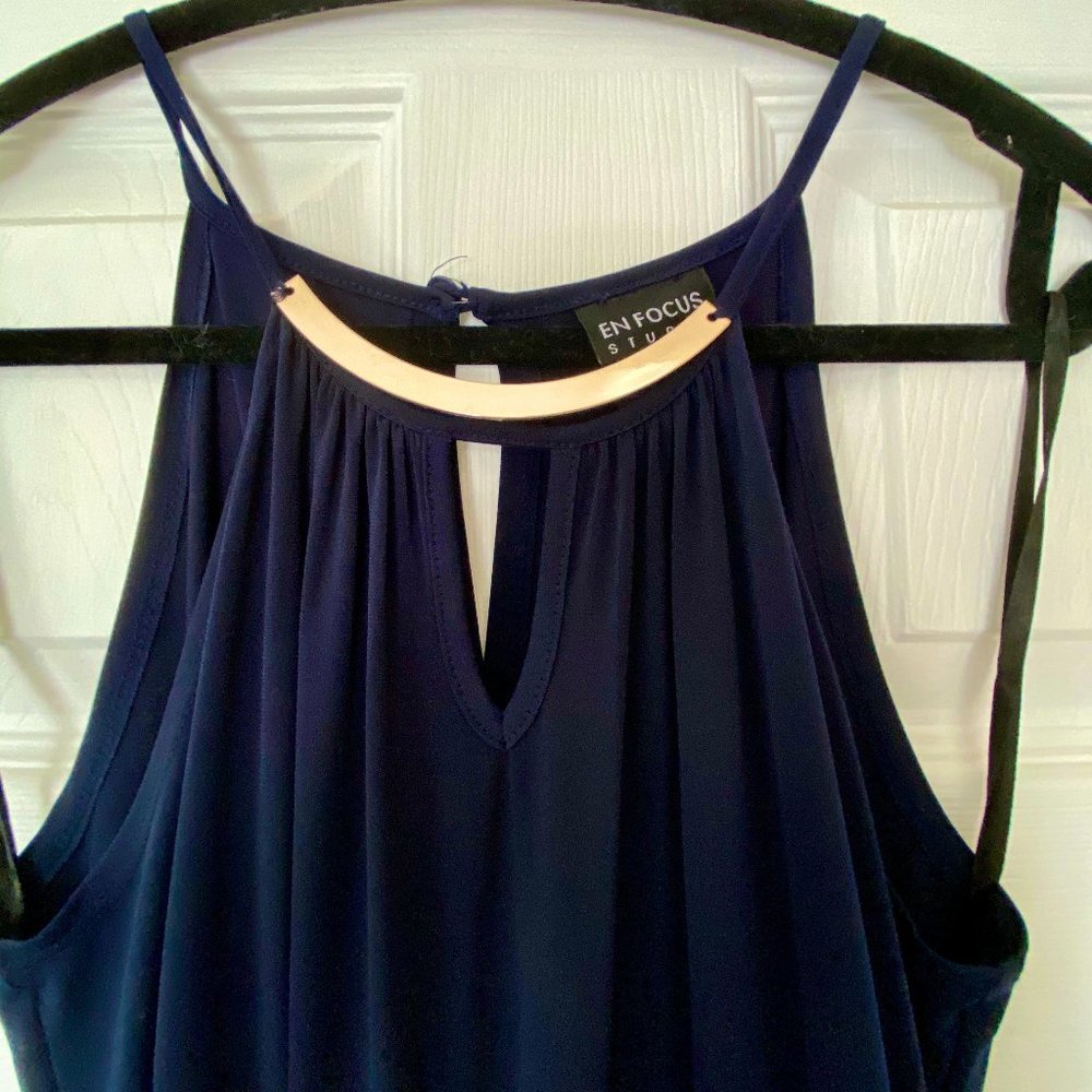 Enfocus Studio Navy Jumpsuit Sz 6